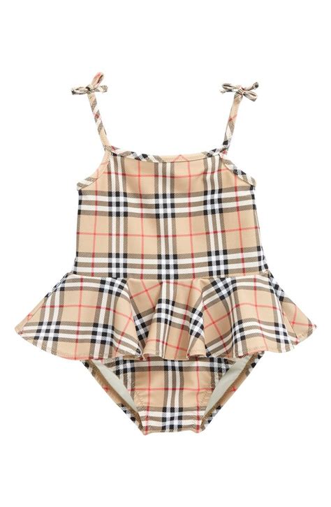 girls burberry baby coat|Burberry baby swimsuit.